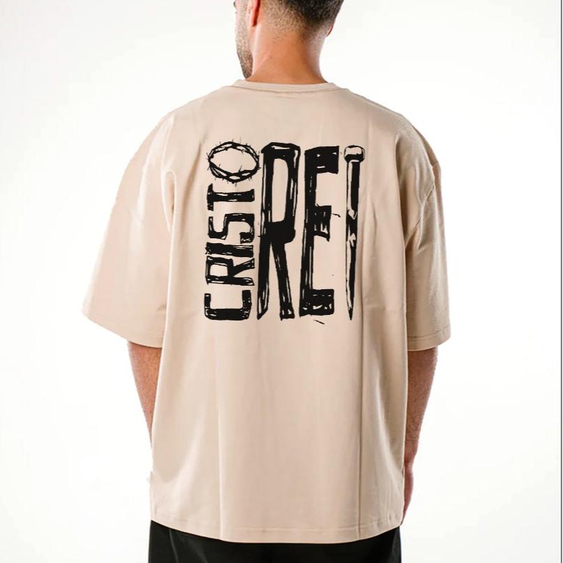 Camiseta Beje Cristã cristo Rei